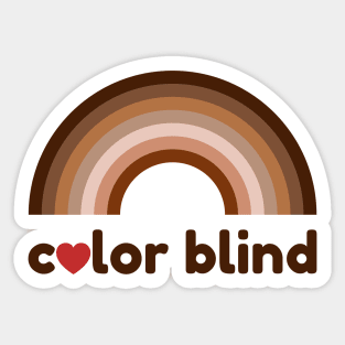 Color blind love rainbow Sticker